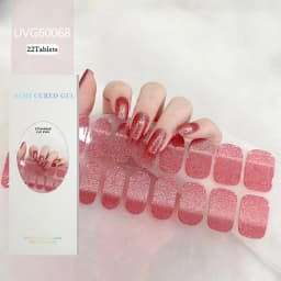 16/20/22Tips Semi-Cured Gel Nail Patch Adhesive Sliders Long Lasting Full Gel Nail Stickers DIY Manicure Harden In UV Lamp Need