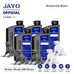 JAYO Water Washable 3D Resin 5pcs/set 3D Printer Resin 405nm UV Standard Rapid Photopolymer Resin for LCD/DLP/SLA 3D Printer