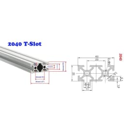 1Pcs 2040 V/T-Slot Aluminum Profile Extrusion 100 200 300 400 500 -1000mm Aluminum Extrusion Rail 20x40mm for DIY 3D Printer CNC