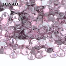 JUNAO 100Gross SS6 SS10 SS12 SS16 SS20 SS30 AB Color Glass Rhinestones Bulk Non Hotfix Flatback Strass DIY Nail Crystal Stones