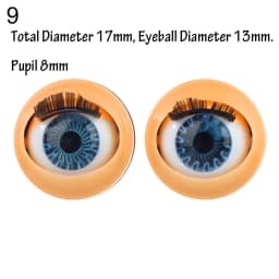 Doll Eye Accessories Doll Eyechips Doll Rolling Eyeballs DIY Doll Eyes Simulation Active Eyeball with Eyelashes