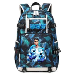 CR7 Ronaldo 67 Print Large Capacity Backpack for Students Teens Kids School Travel Daypack