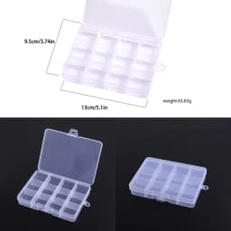 5//10/15 Grids Clear Plastic Storage Jewelry Box Compartment Container for Beads Crafts Jewelry Fishing Tackles Earring Box Case