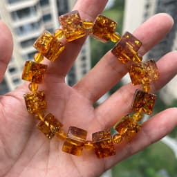 Original Amber Bracelets for Unisex New Genuine Irregular Beads Natural Black Medical Green Healing Jewelry Factory Unique Gift
