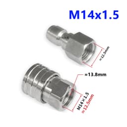 Pressure Washer Coupler 1/4 Inch Stainless Steel Quick Connect Fittings Male Female Accessories With Internal External Thread