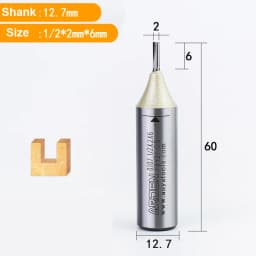 Arden 2 Flutes TCT Straight End Mill Woodworking CNC Tool Carbide Cutter 1/2 Shank Router Bit For Wood MDF Plywood Chipboard