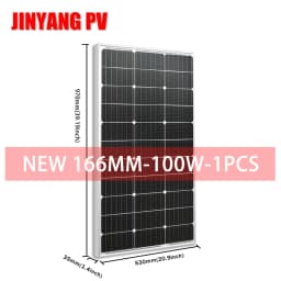 100W 200W 300W 400W Solar Panel 18V Rigid Glass Photovoltaic Panel Monocrystaillne Solar Cell For 12V/24V Battery Charger