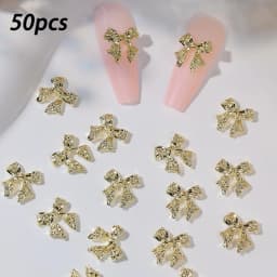 50PCS Mixed Random Metal Snake Butterfly DIY Nail Rhinestone Luxury Japan Various Size Gems Jewelry Decor Manicure Accessories *