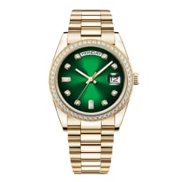 Custom Logo NH35 Movement Men Watch 36mm/39mm Diamond Bezel Diamond Dial Sapphire Crystal 100M Waterproof Mechanical Wristwatch