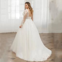 Plus Size V Neck Wedding Dresses Long Sleeves Appliques Back Lace Up Tulle Bride Gowns A-Line Vestidos De Novia