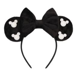 Cute Pink Plush Mouse Ears Headband With Rhinestone Bow Pearl Accents For Party Cosplay DIY Birthday Gift, Kids & Adults