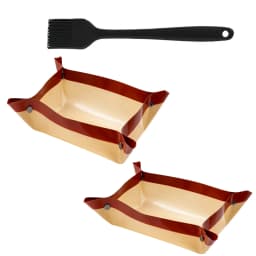 Heat-Resistant Leakage Silicone Baking Mat Sheet Nonstick Oven Mesh Pad Small Button Design Glass Fiber Bakeware Baking Mat