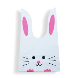 10/20pcs Cute Rabbit Ear Bags Plastic Cookie Candy Gift Bags For Easter Party Biscuits Snack Baking Packing Supplies Kids Gifts