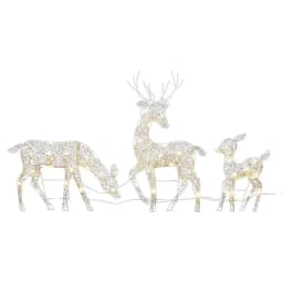 Lighted Christmas Reindeer Water Resistant Solar Light Up Decoration For Garden Batteries Supplied White Elk Garden Lights Dream