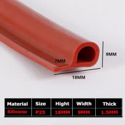 1/5Meter 9 Shape Auto Rubber Seals Car Door high temperature Oven Steam Doors Window Silicone P-Type Weather Strip