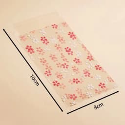 50-100pcs Flower Printed Opp Transparent Resealable Poly Bags Self Adhesive Plastics Bags For DIY Gifts Jewelly Making Seal Bags