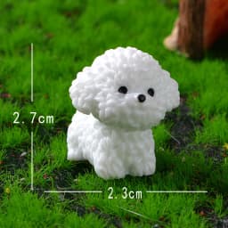 3D Cute Mini Puppy Shoe Decoration Set Detachable Diy Bichon Frise Dog Figurines Accessory, Used For Clogs, Holiday Party Gifts