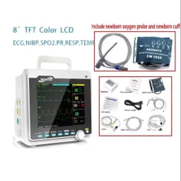 CONTEC CMS6000 Adult Neonate Vet Portable 6 Parameter Patient Monitor vital signs monitor ECG NIBP RESP SPO2 PR TEMP