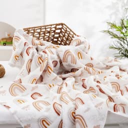 100% Cotton 120*110cm 2 Layers Newborn Baby Bath Towel Wrap Muslin Swaddle Blankets