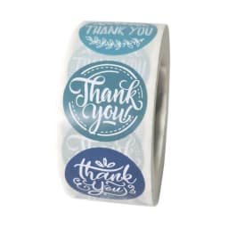 50-500pcs Round Thank You For Your Order Sticker Thanks For Shopping Small Shop Local Handmade Sticker Blue Pink Labels Sticker
