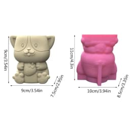 3D Animal Flowerpot Pen Holder UV Crystal Epoxy Mold Elephant Cement Plaster Clay Resin Silicone Mould DIY Crafts Casting Mold
