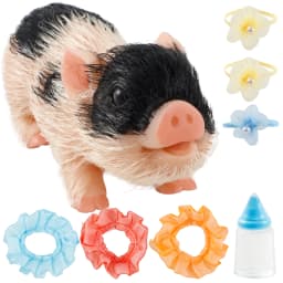 Lifelike Pig Doll Mini Reborn Piglet Stretchy Realistic Soft Cute Piggy Full Silicone Body Piggy Toys Kid Christimas Dolls Gift