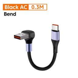 Short USB Type C Cable 90° Elbow USB C To Type C Data Cable Fast Charging For IPhone15 16 Xiaomi Huawei Power Bank USB C Cable