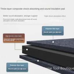 Drum Soundproofing Pad, Speaker Shock-Absorbing Pad, Piano Treadmill Soundproofing Pad, Shock-Absorbing Board High Density