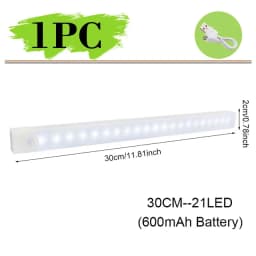 Night Lamp With Motion Sensor Usb Rechargeable Wireless LED Magnetic Light Strip For Bedroom Kitchen Bedside Cabinet Lights