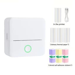 Wireless Mini Thermal Printer Wireless Mini Thermal Printer, Portable Label Maker, 200dpi High Resolution, USB Rechargeable