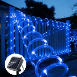 Solar Rope Lights Solar LED Light Path Deck Outdoor Garden Solar String Lights Waterproof Outdoor Lighting Strips 8 Light Modes