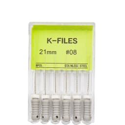 6Pcs/Pack Dental Endo Files Hand Use K Files Stainless Steel Root Canal Treatment Drills Endodontic Instruments