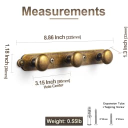 Goo-Ki Hangers Hook Zinc Alloy Wall Hook Bronze Cloth Coat Bag Hat Hanging Hooks Bathroom Kitchen Anitque Racks with Screws