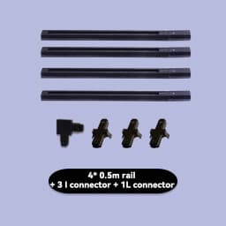 Track Light Rail Set 2 Wire Lighting Fixture 0.5M 1M Spot Led Track Lamp for Living Room Straight/L Shape Connectors Ceiling Box