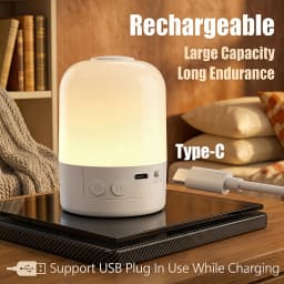 Dimmable Touch Night Light Rechargeable Table Lamp with Remote Control 3 Color Bedroom Bedside Decoration Touch LED Reading Lamp