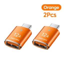12A USB 3.0 To Type C Adapter LED OTG USB C Male to USB A Female Connector For iPhone 15 Tablet Notebook Android Phones Adapter