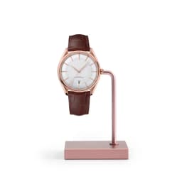 Oirlv Black/Pink Metal Watch Display Stand with Acylic Watch Storage Rack Jewelry Organizer Holder for Shop Cabinet