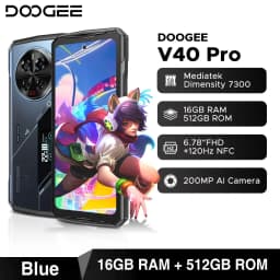 Global Version DOOGEE V40 Pro 5G Rugged Phone 6.78" Display 16GB+512GB Dimensity 7300 200MP AI Camera 8680mAh 33W Fast Charger