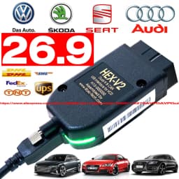 V26.9 Newest VCDS Unlimited VINs Auto Com Diagnostic Coding VAG COM VAG HEX V2 Hardware Interface FOR VW AUDI Skoda Seat Real V2