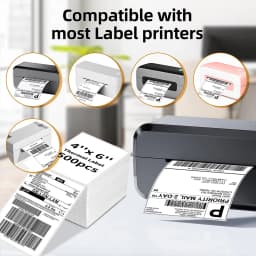 4x6 Inch Direct Thermal Label 100/200/300 Sheets Adhesive Shipping Labels Paper for 9220/9210/246S DHL UPS Express Barcode