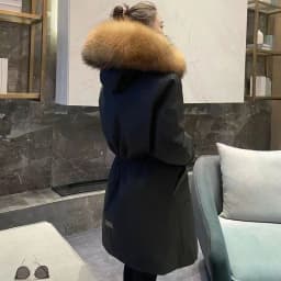 Chic Pai Overcome Winter Plus Velvet Thick Warm Parka High-End Detachable Liner Hooded Cotton-Padded Coat Women's Overcoat