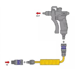 ESD workshop SMT Production Line Dust Removal Gun with T-805J PU Spring Hose Pipe JHG-2 PP Plastic Anti-Static Blowing Gun