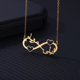 Custom Heart Names Infinity Necklaces For Women Men Stainless Steel Customized Necklace Pendant Personalized Chain Jewelry Gift