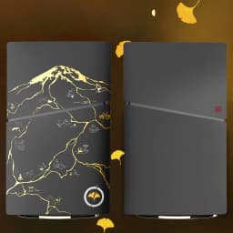 For PS5 Pro Dgital/For PS5 Slim Digital Edition Anti-Scratch Dustproof Case Replacement Hard Plastic Black Yotei Cover Skin