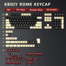 KBDiy Keyboard Keycaps Set PBT Rome Keycaps Custom Retro Double Shot SA Profile ISO 7U 161 Keys Caps for MX Switches GMK67 K500