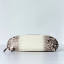 Himalaya Crocodile Pattern Cowhide Makeup Brush Storage Bag New Luxury Large Capacity Genuine Leather Lipstick Cosmetic Bag