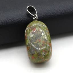 Natural Semi-precious Stone Pendant Irregular Cherry Blossom Agate for DIY Jewelry Making Necklace Size15x20-18x25