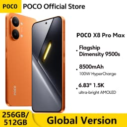 【World Premiere】Global Version POCO X8 Pro Max 8500mAh Smartphone Dimensity 9500s 6.83'' 1.5K 120Hz Ultra-Bright AMOLED Display