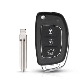 KEYYOU 3 Button For Hyundai Solaris Ix35 Ix45 Series Auto Key Blanks Case Fob Uncut Folding Flip Remote Key Shell Car Key Case