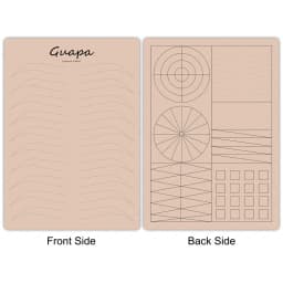 Microblading Practice Skin Pattern Sheet Pre-Printed Brow Mapping Guide Flexible Silicone Pad for Precise Hair Strokes & Shading